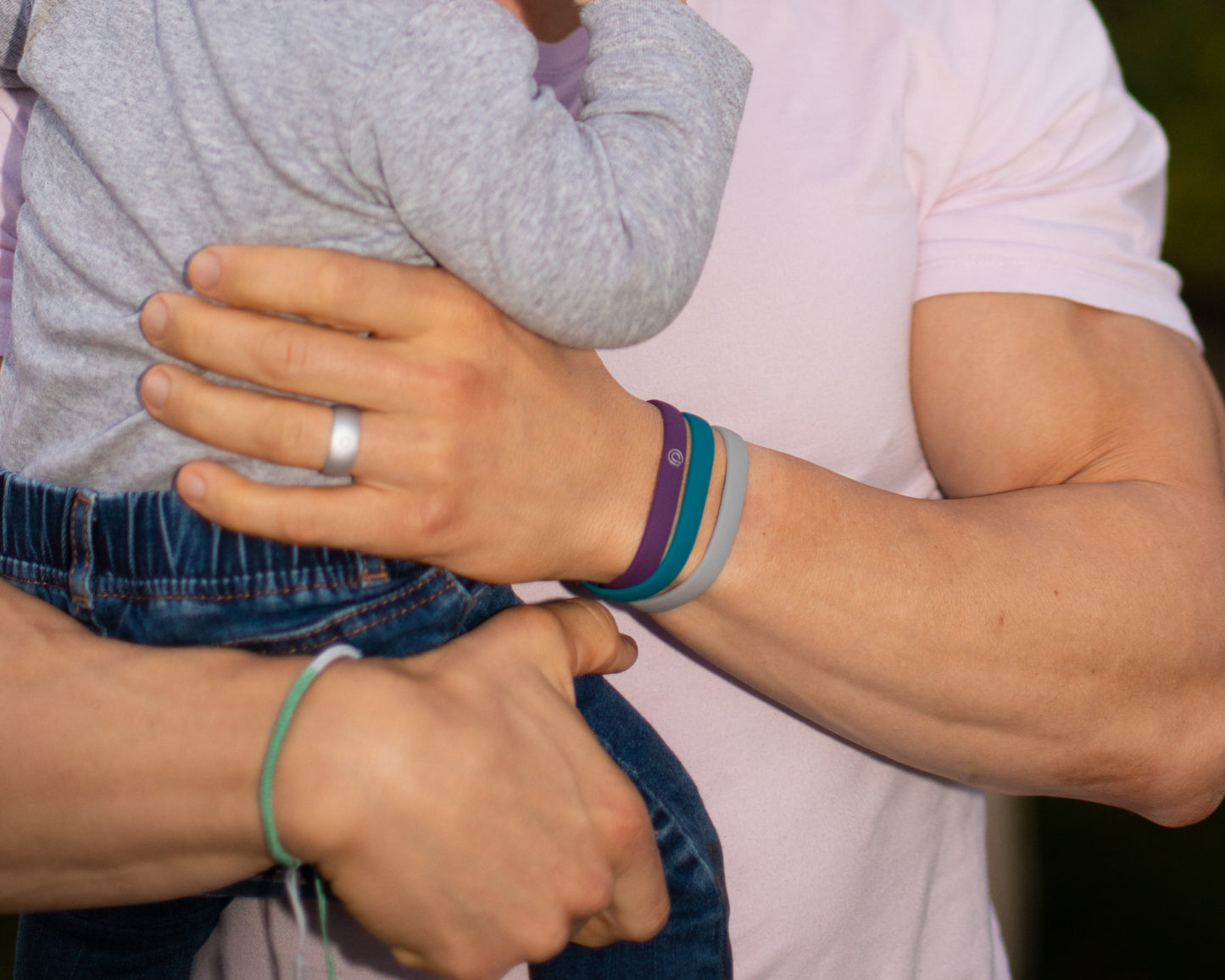 SILVER SILICONE RING