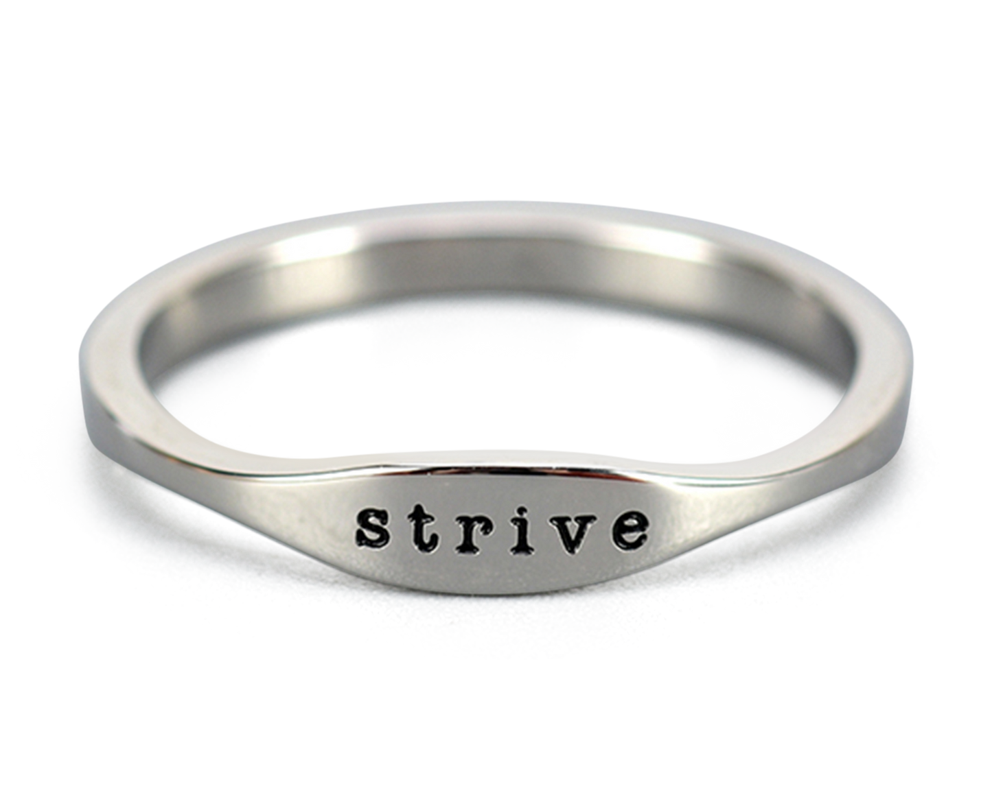 "STRIVE" RING - SILVER