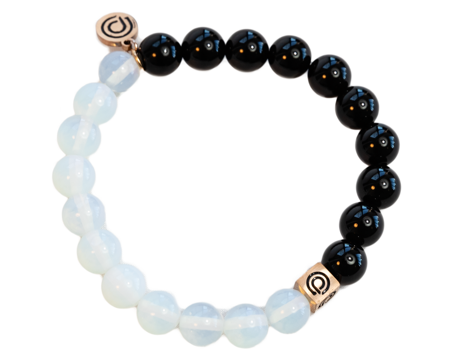 NIGHT & DAY BEAD BRACELET (BLACK & CLEAR)
