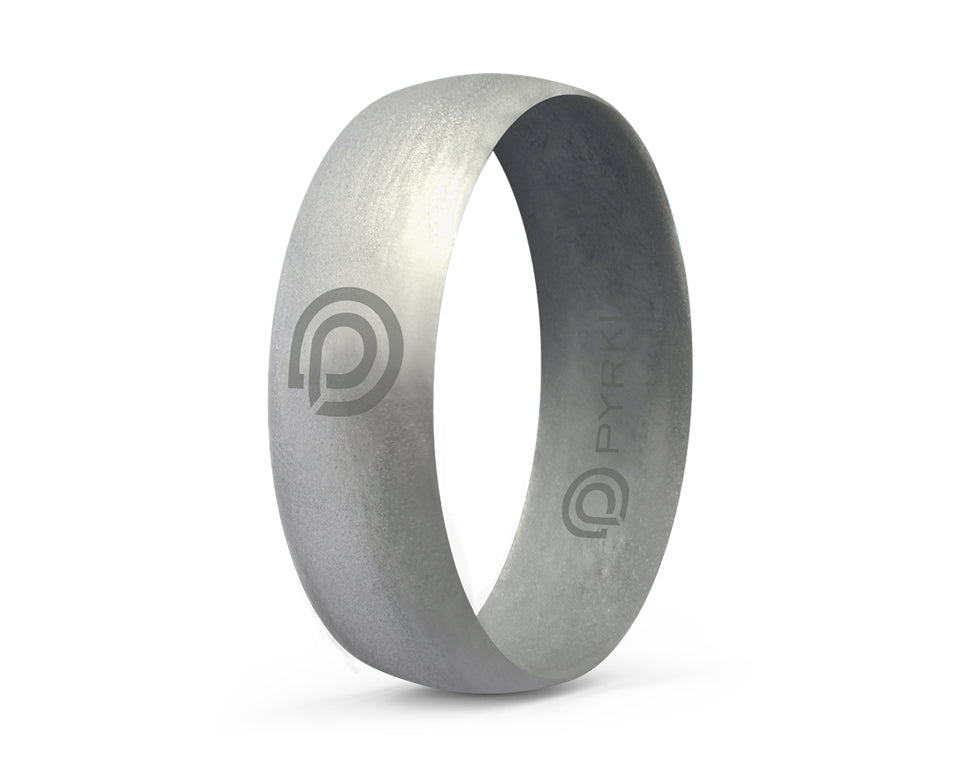 SILVER SILICONE RING