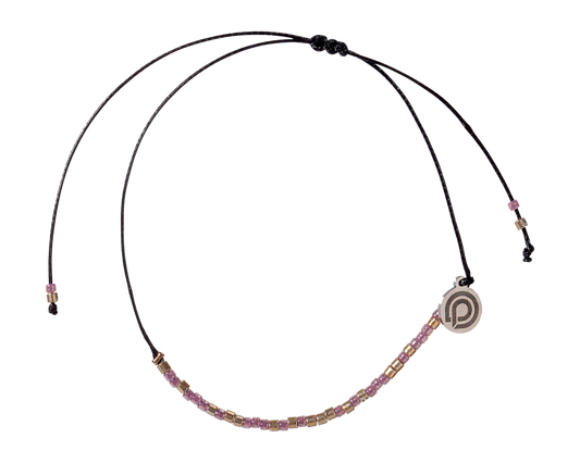 SEED BEAD BRACELET/ANKLET - ROSE