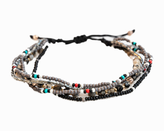 ASH MULTI-STRAND SEED BEAD BRACELET/ANKLET