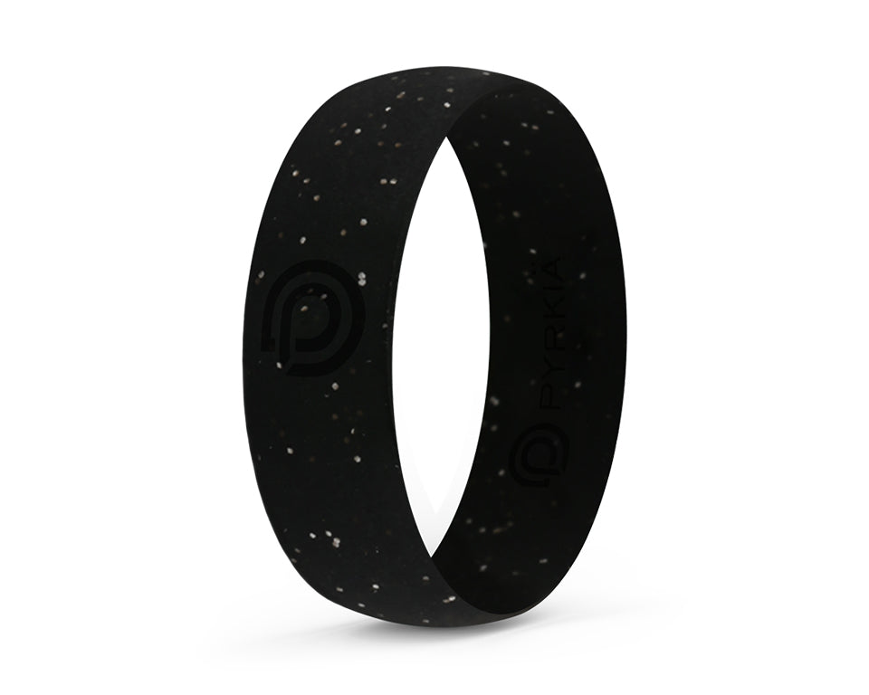 NIGHT STAR SILVER SILICONE RING
