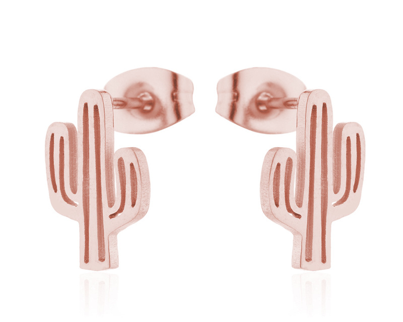 CACTUS EARRINGS ROSE GOLD