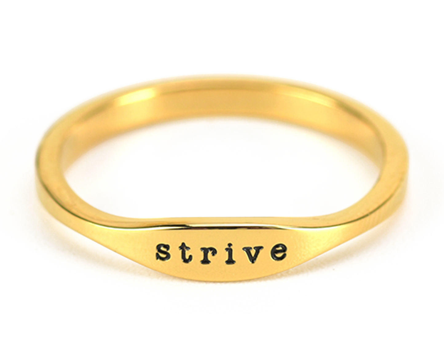 "STRIVE" RING - GOLD