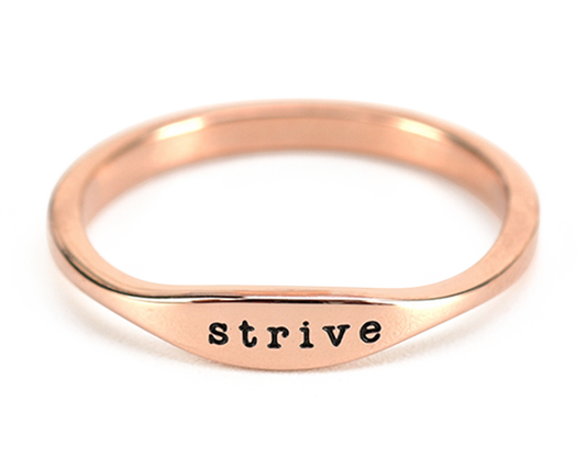 "STRIVE" RING - ROSE GOLD