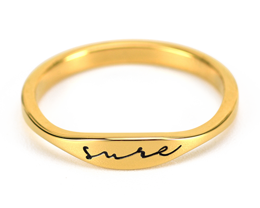 "SURE" RING - BROOKE ENCE SIGNATURE - GOLD