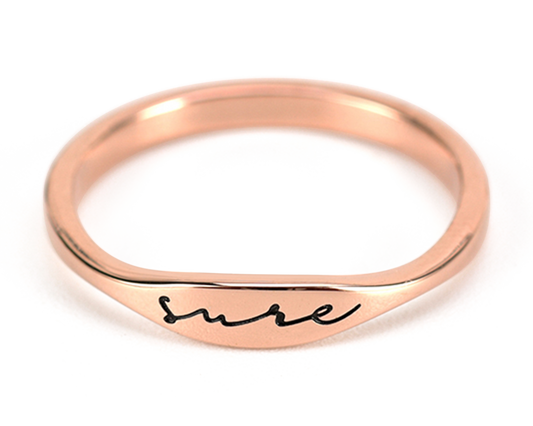 "SURE" RING - BROOKE ENCE SIGNATURE - ROSE GOLD