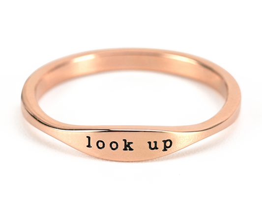 "LOOK UP" LIMITED EDITION THUMB RING - ROSE GOLD