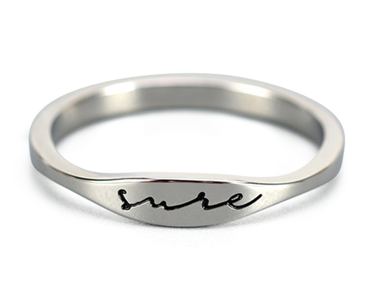 "SURE" RING - BROOKE ENCE SIGNATURE - SILVER