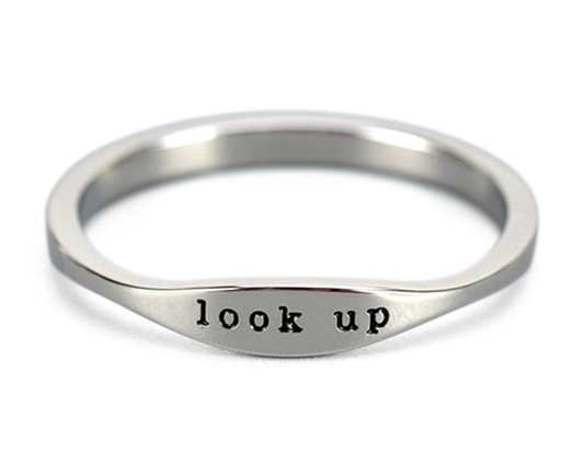 "LOOK UP" LIMITED EDITION THUMB RING - SILVER