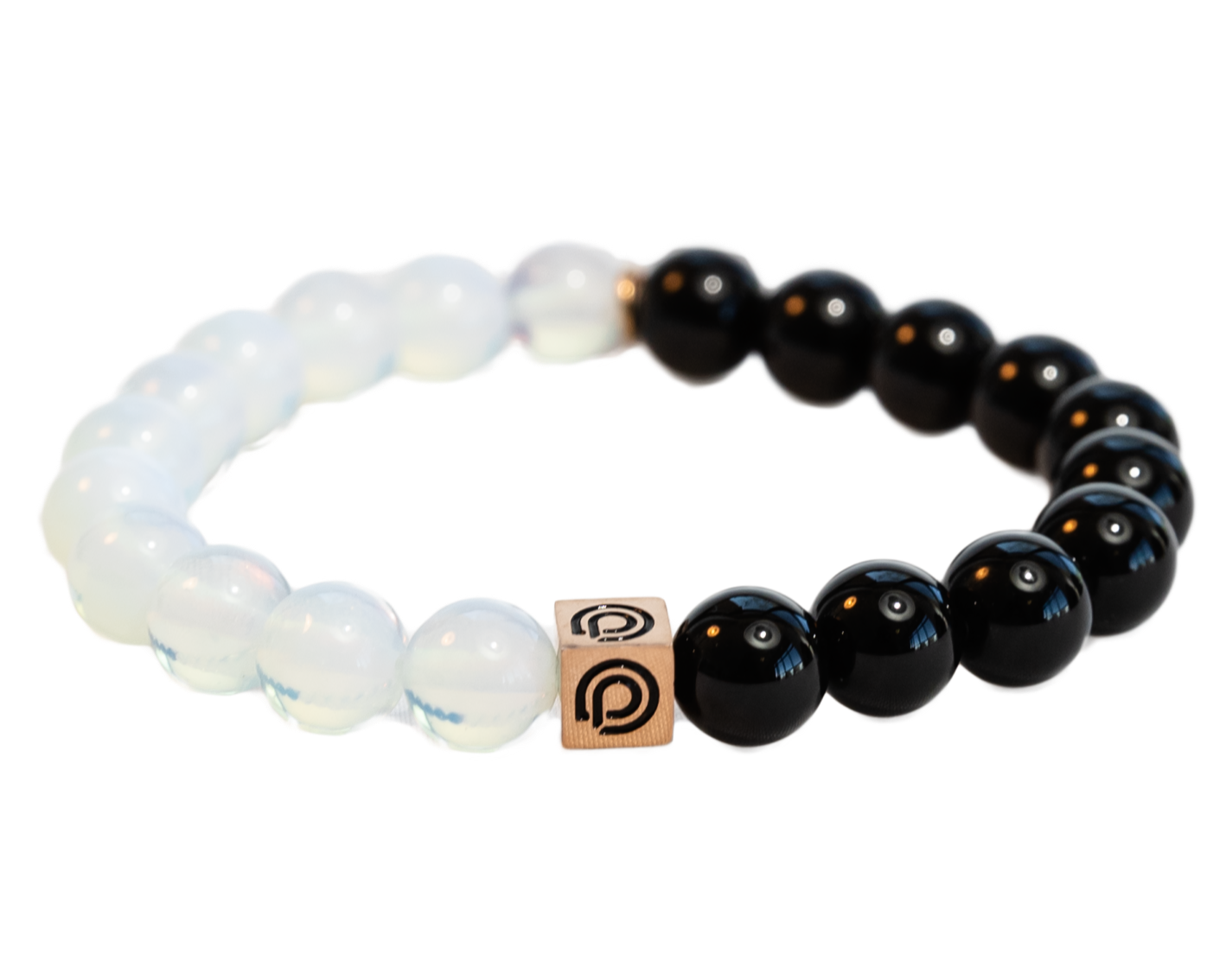 NIGHT & DAY BEAD BRACELET (BLACK & CLEAR)