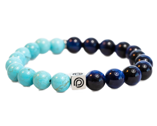 OCEAN LOVER BEAD BRACELET (ROYAL & TURQUOISE)