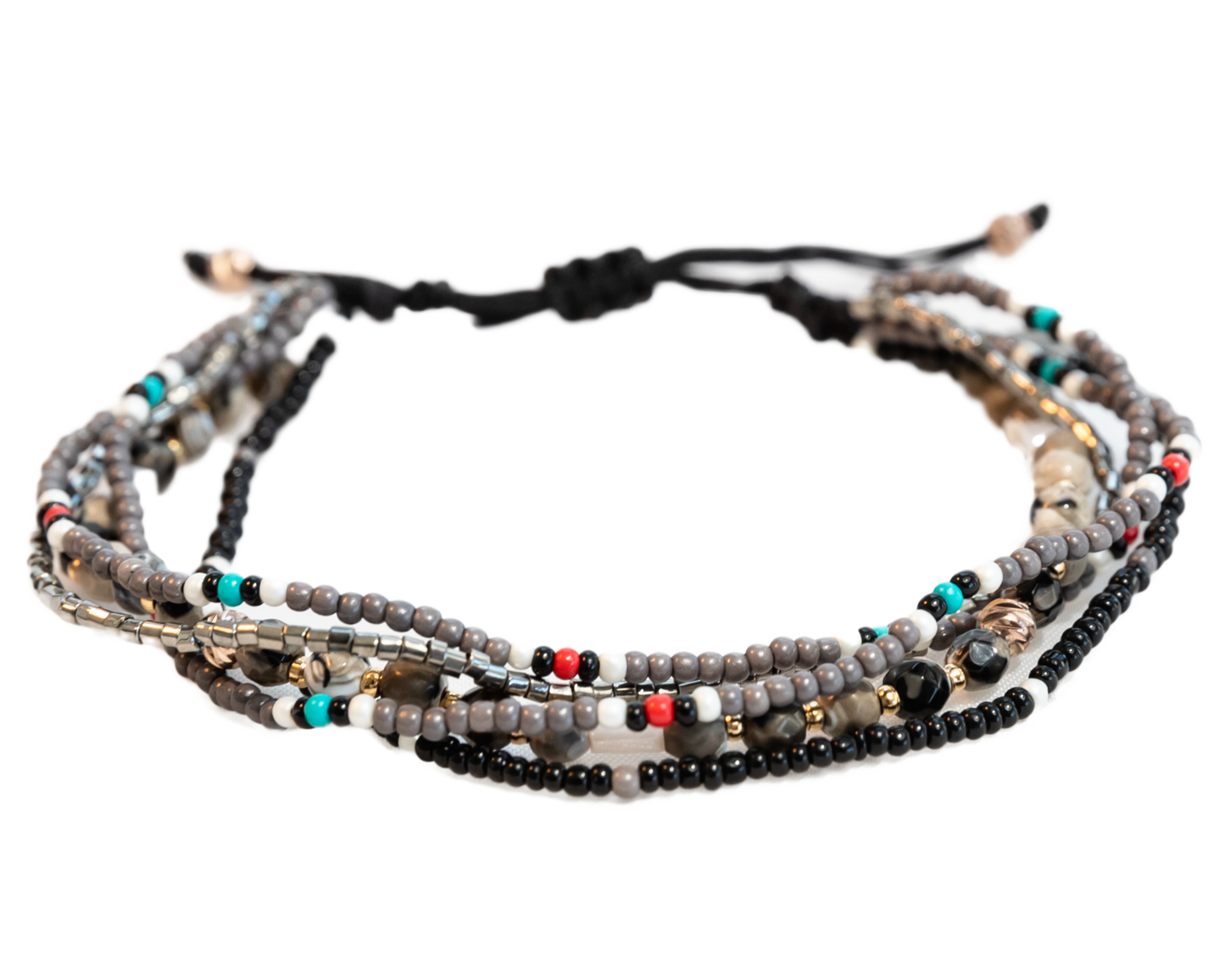 ASH MULTI-STRAND SEED BEAD BRACELET/ANKLET