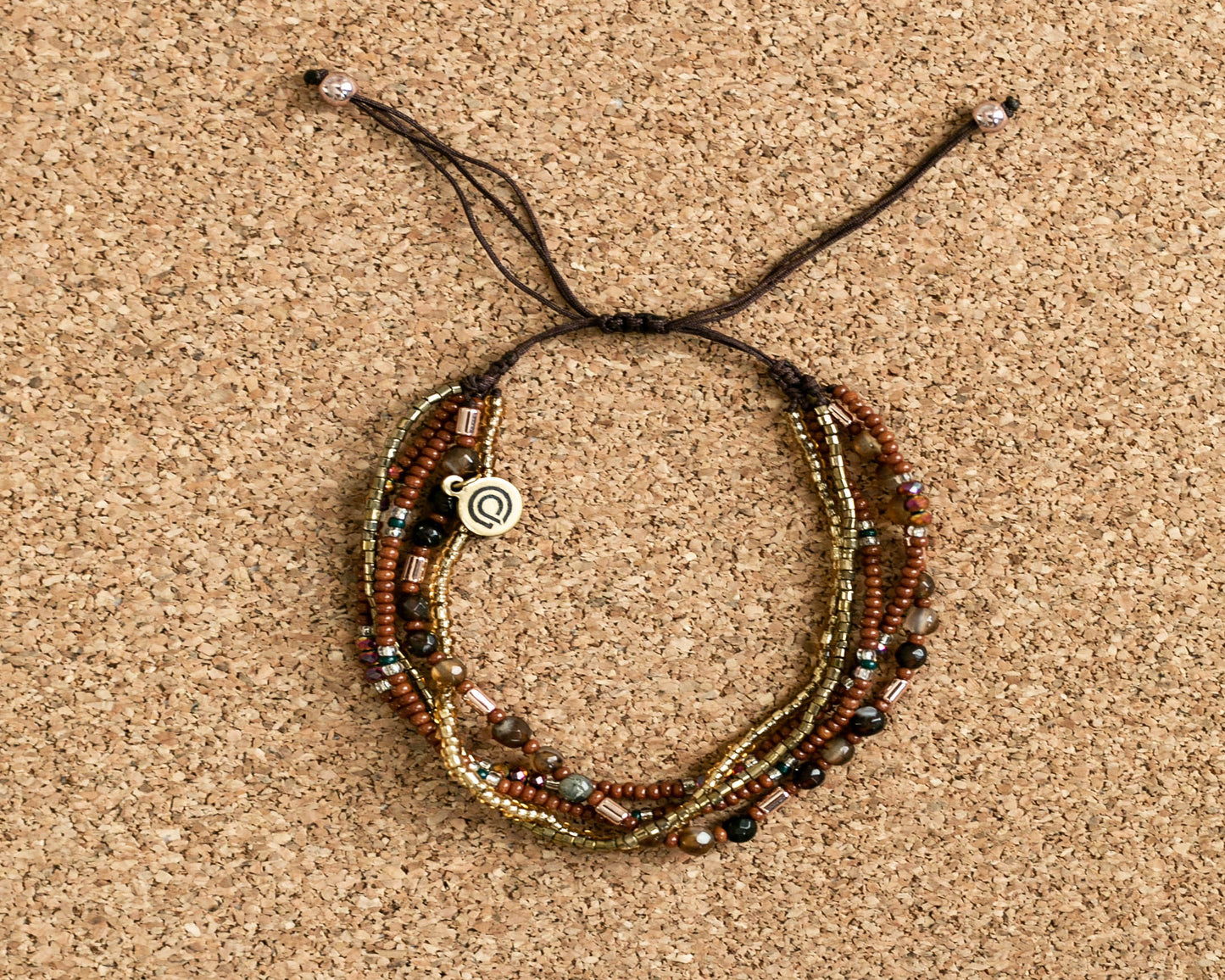 EARTH MULTI-STRAND SEED BEAD BRACELET/ANKLET