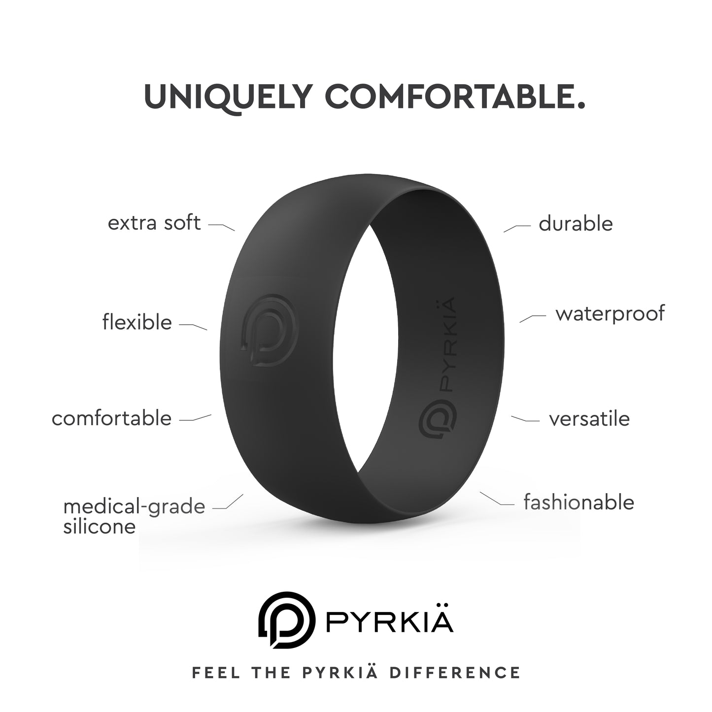BLACK SILICONE RING